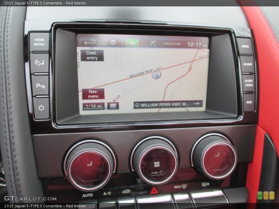 Red Interior Navigation for the 2015 Jaguar F-TYPE S Convertible #102480831