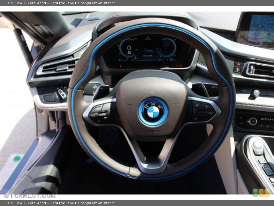 Tera Exclusive Dalbergia Brown Interior Steering Wheel for the 2015 BMW i8 Tera World #102481740