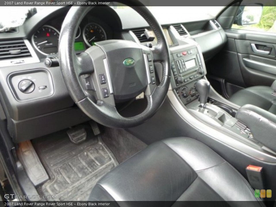 Ebony Black Interior Photo for the 2007 Land Rover Range Rover Sport HSE #102489750