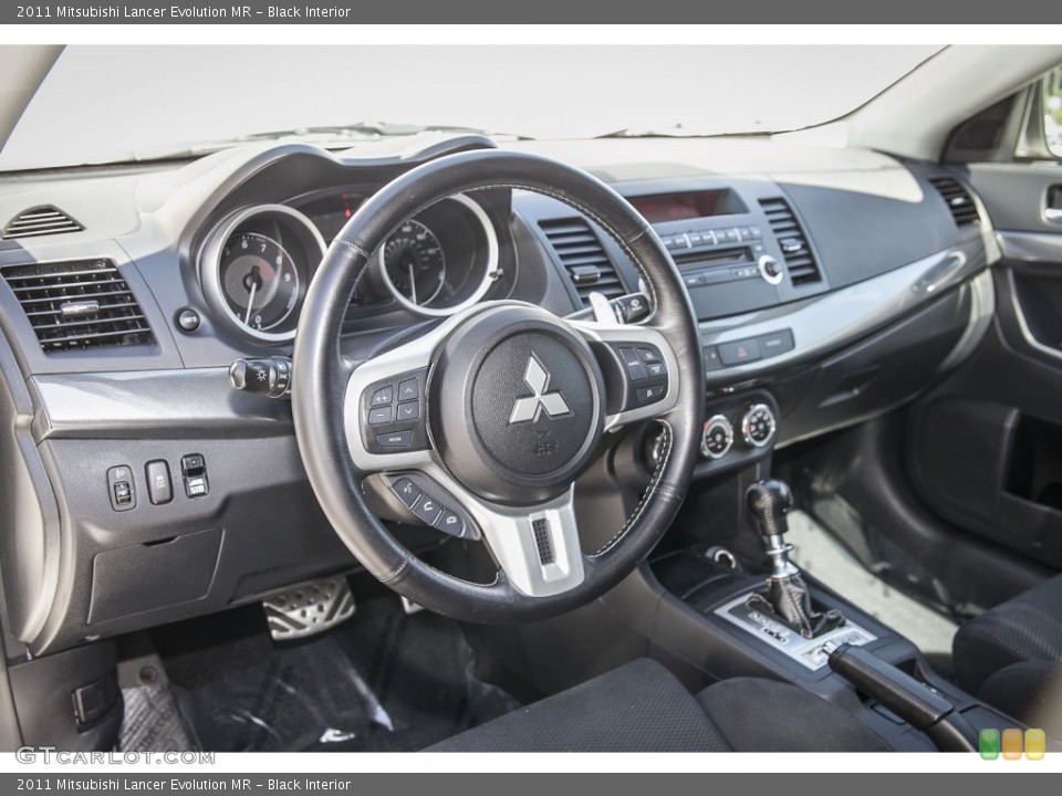 Black 2011 Mitsubishi Lancer Evolution Interiors