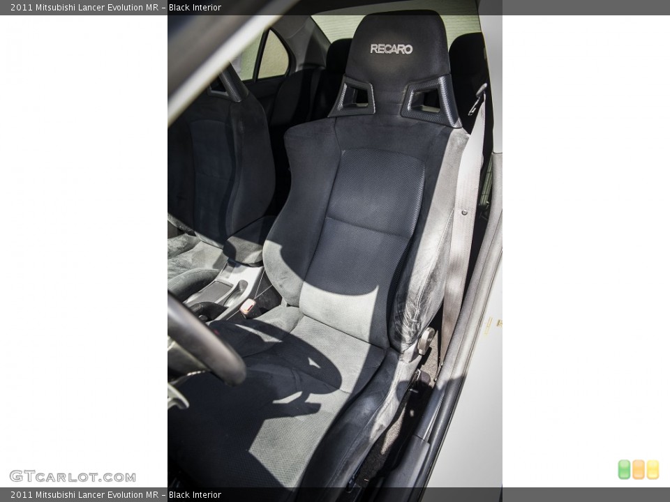 Black Interior Front Seat for the 2011 Mitsubishi Lancer Evolution MR #102493728