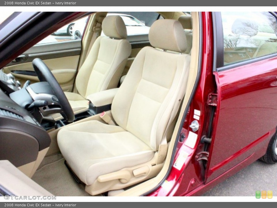 Ivory Interior Front Seat for the 2008 Honda Civic EX Sedan #102497673