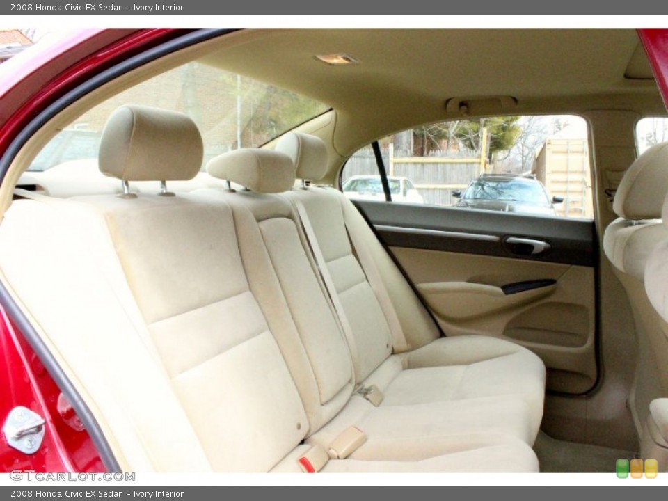Ivory Interior Rear Seat for the 2008 Honda Civic EX Sedan #102497922
