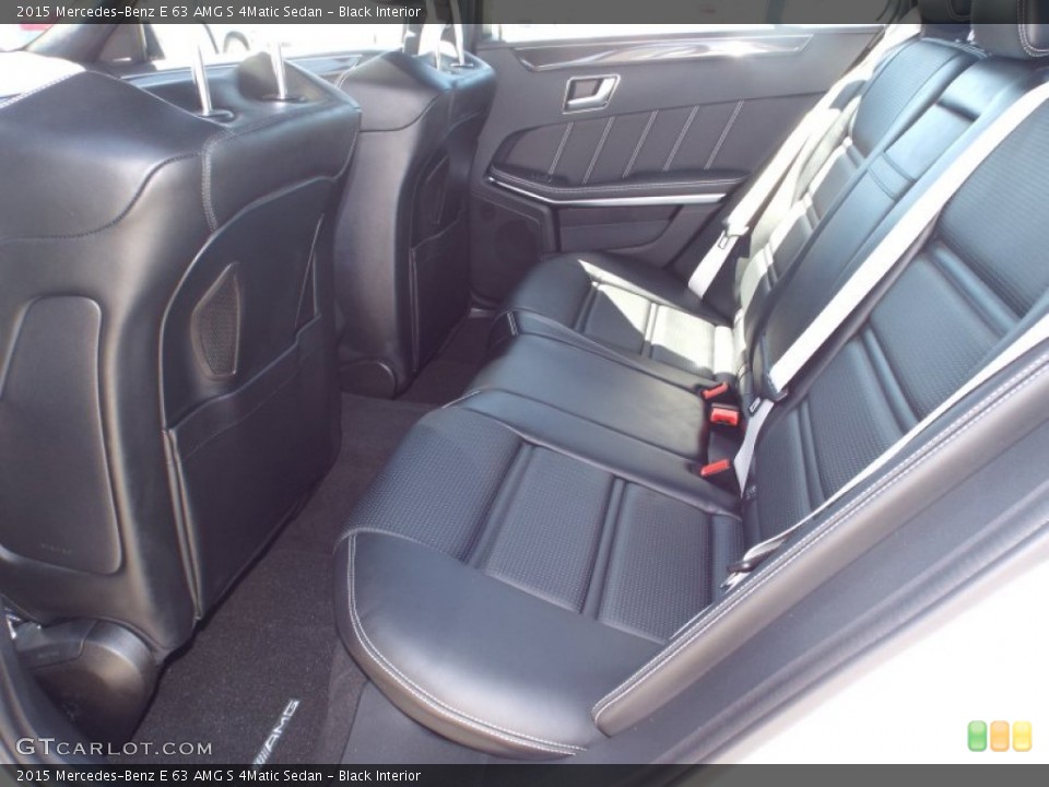 Black Interior Rear Seat for the 2015 Mercedes-Benz E 63 AMG S 4Matic Sedan #102498003