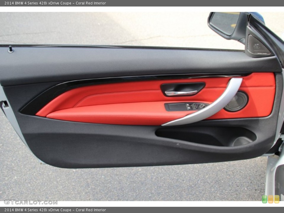 Coral Red Interior Door Panel for the 2014 BMW 4 Series 428i xDrive Coupe #102499371