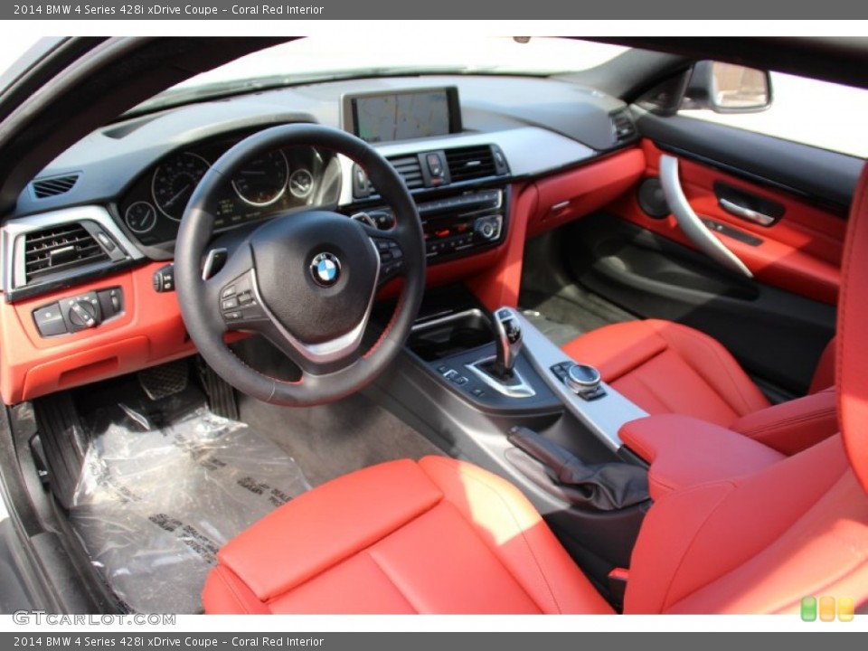 Coral Red Interior Photo for the 2014 BMW 4 Series 428i xDrive Coupe #102499407