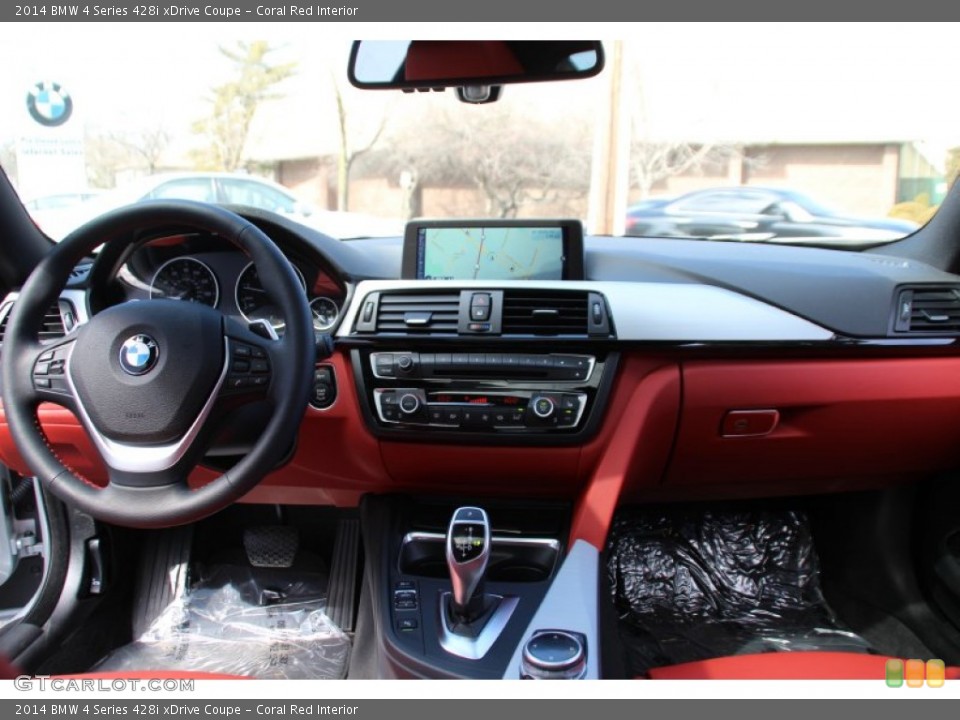 Coral Red Interior Dashboard for the 2014 BMW 4 Series 428i xDrive Coupe #102499472