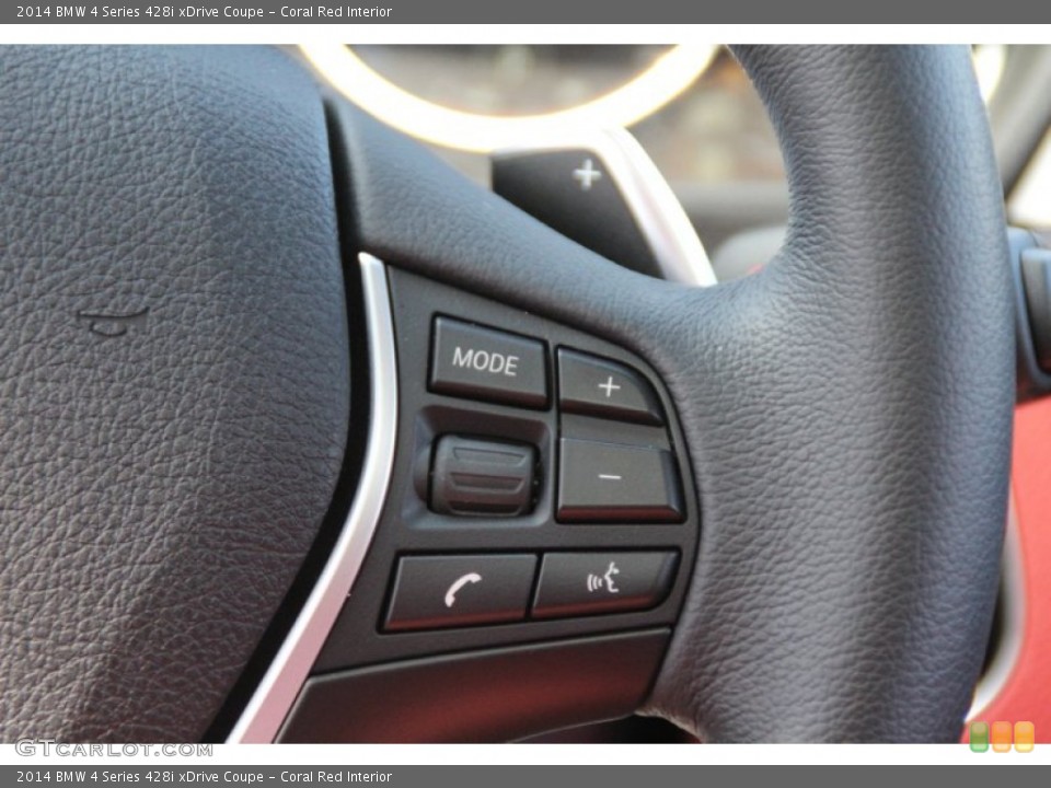 Coral Red Interior Controls for the 2014 BMW 4 Series 428i xDrive Coupe #102499551