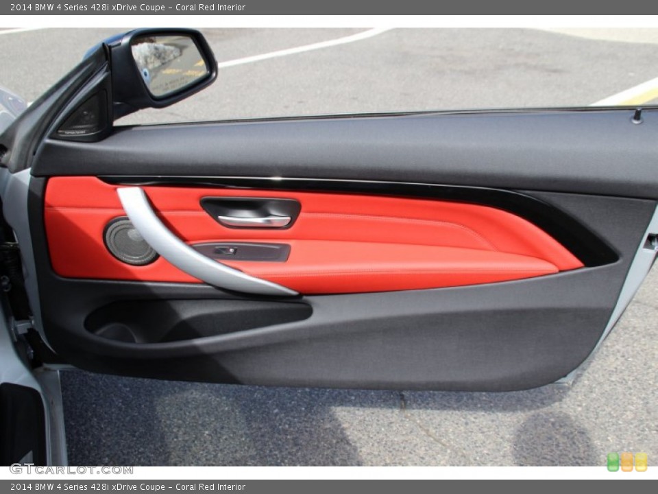 Coral Red Interior Door Panel for the 2014 BMW 4 Series 428i xDrive Coupe #102499617
