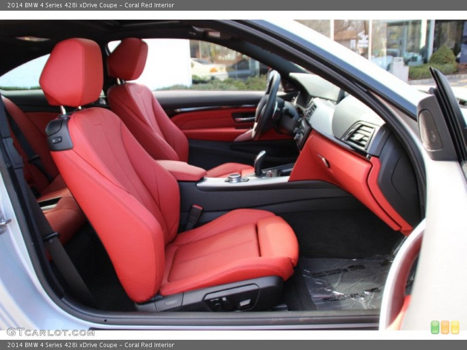 Coral Red Interior Front Seat for the 2014 BMW 4 Series 428i xDrive Coupe #102499662