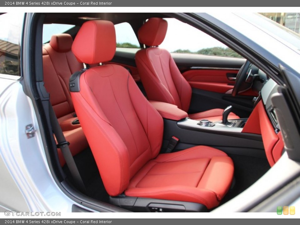 Coral Red Interior Front Seat for the 2014 BMW 4 Series 428i xDrive Coupe #102499683