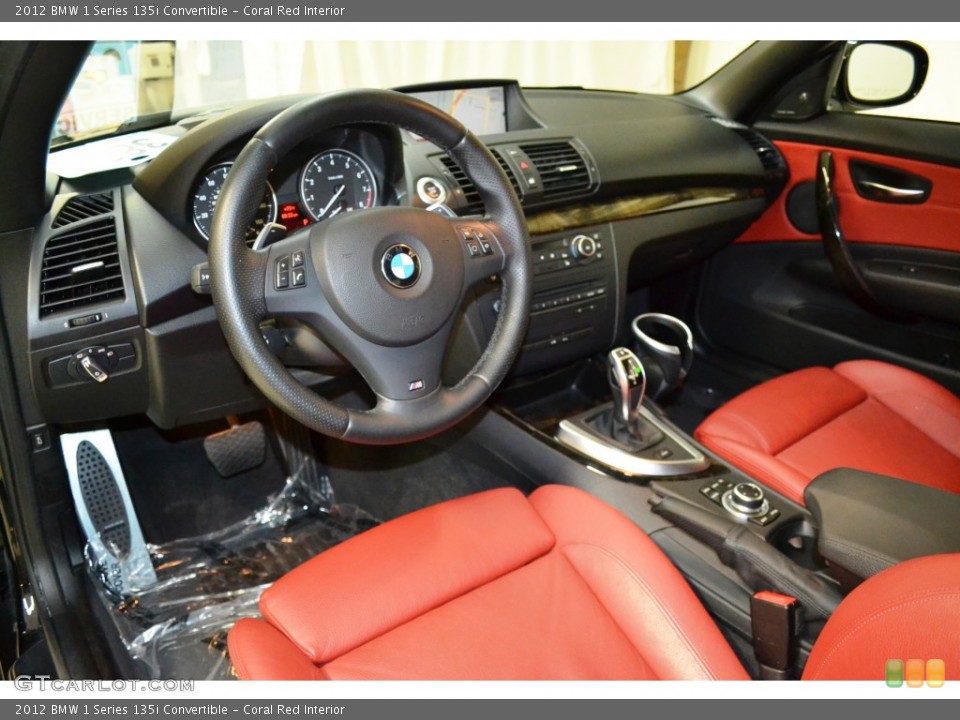 Coral Red Interior Photo for the 2012 BMW 1 Series 135i Convertible #102507993