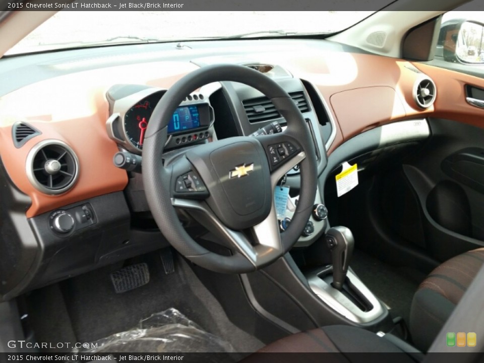 Jet Black/Brick Interior Prime Interior for the 2015 Chevrolet Sonic LT Hatchback #102510121