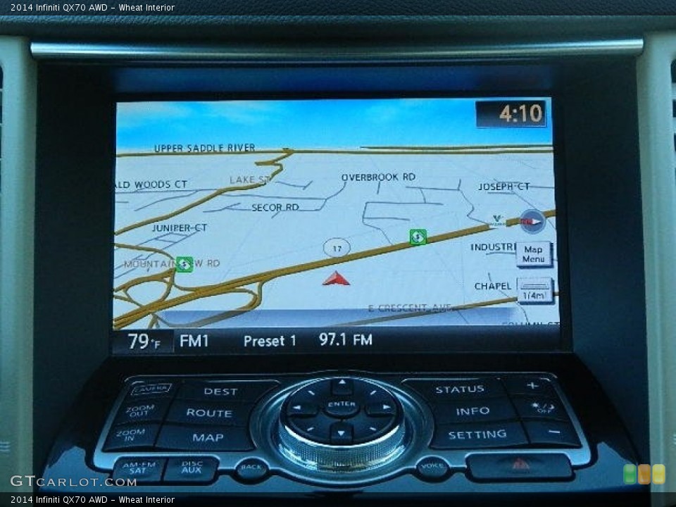 Wheat Interior Navigation for the 2014 Infiniti QX70 AWD #102511085