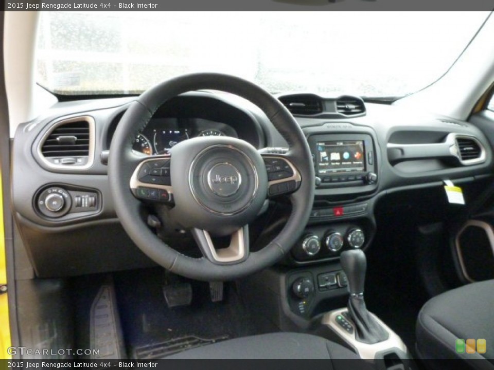 Black Interior Dashboard for the 2015 Jeep Renegade Latitude 4x4 #102511919