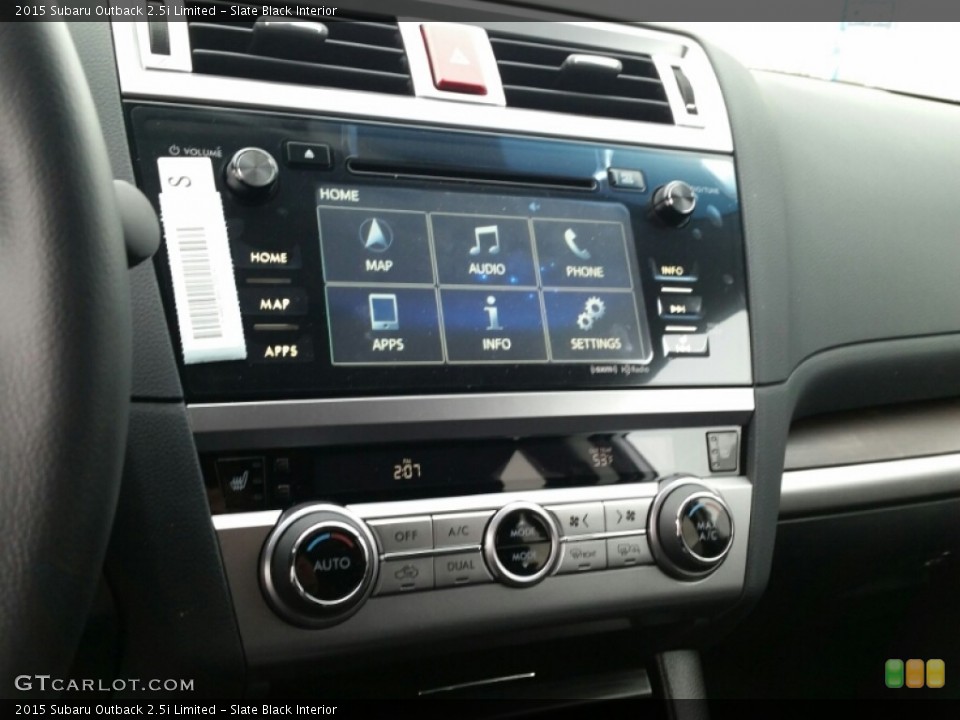 Slate Black Interior Controls for the 2015 Subaru Outback 2.5i Limited #102512735