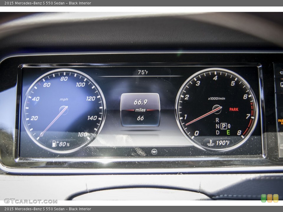 Black Interior Gauges for the 2015 Mercedes-Benz S 550 Sedan #102515636