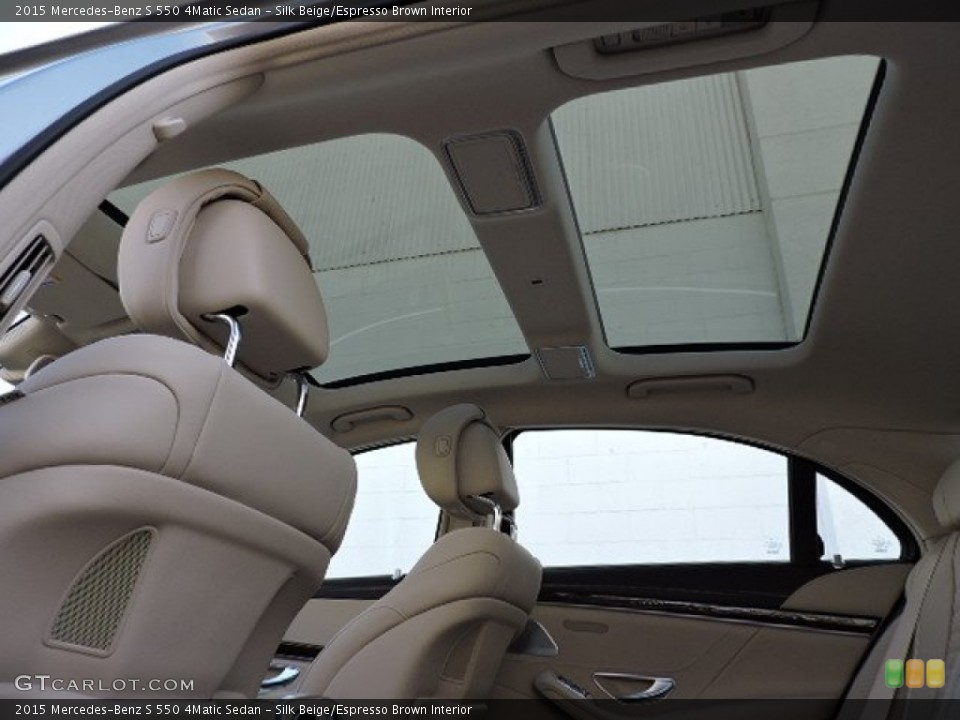 Silk Beige/Espresso Brown Interior Sunroof for the 2015 Mercedes-Benz S 550 4Matic Sedan #102517970