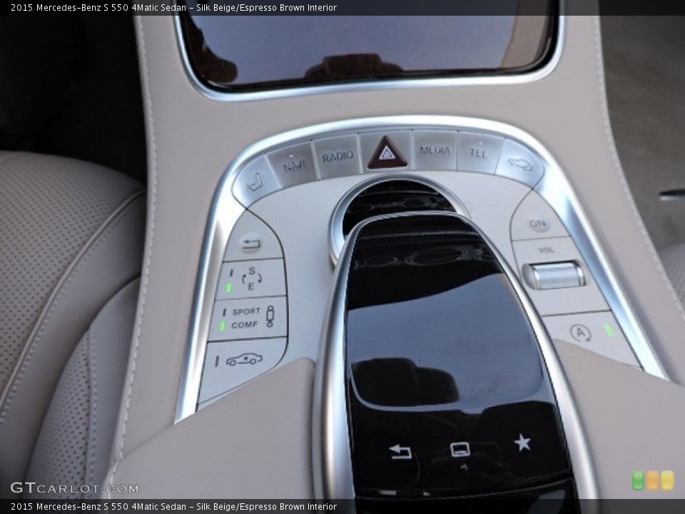 Silk Beige/Espresso Brown Interior Controls for the 2015 Mercedes-Benz S 550 4Matic Sedan #102518069