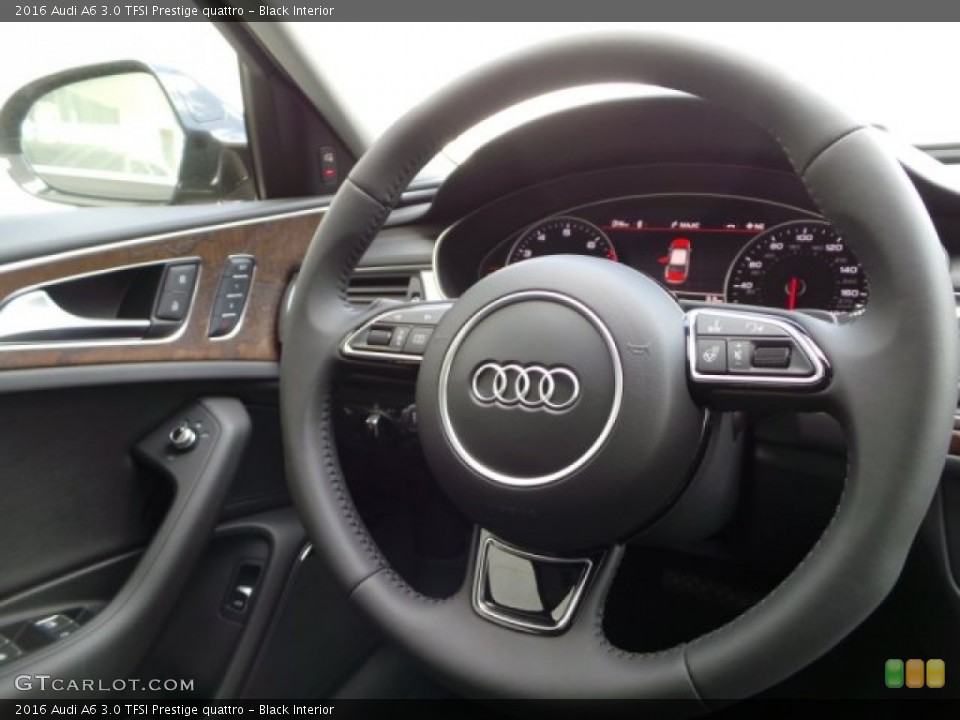 Black Interior Steering Wheel for the 2016 Audi A6 3.0 TFSI Prestige quattro #102522386