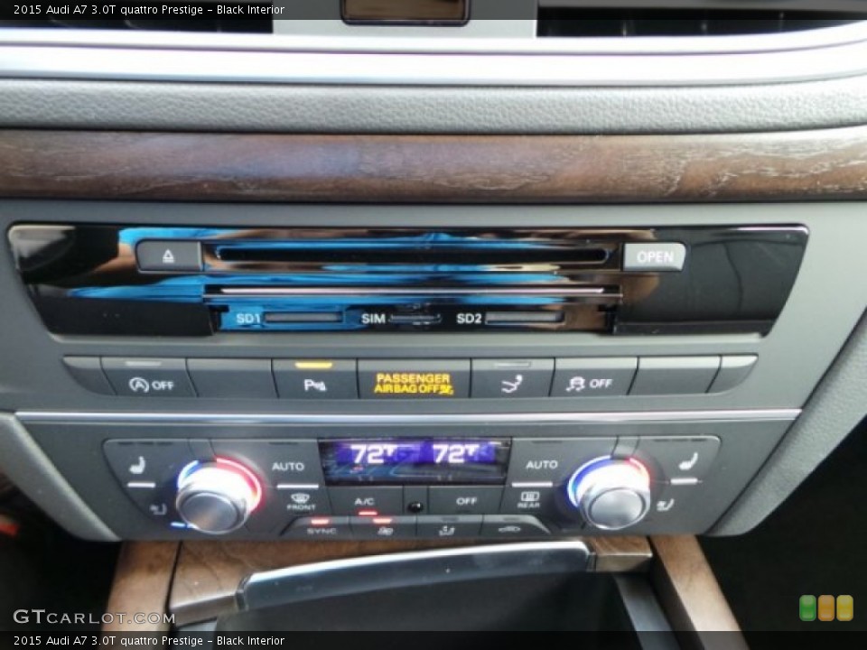 Black Interior Controls for the 2015 Audi A7 3.0T quattro Prestige #102525023