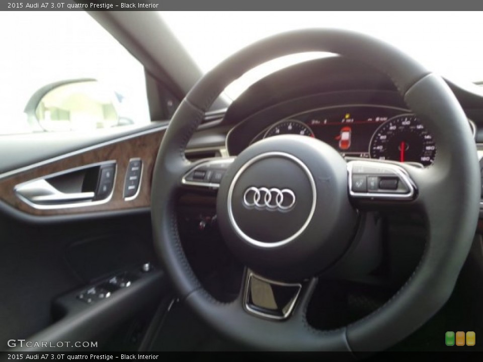 Black Interior Steering Wheel for the 2015 Audi A7 3.0T quattro Prestige #102525161