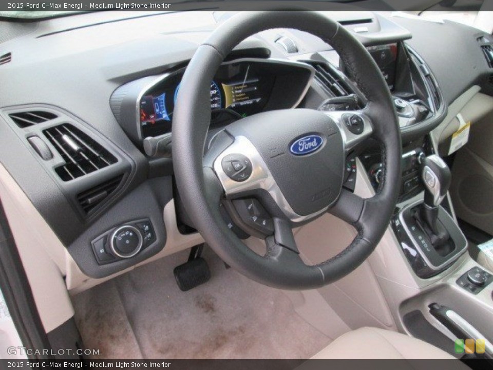 Medium Light Stone Interior Steering Wheel for the 2015 Ford C-Max Energi #102525377