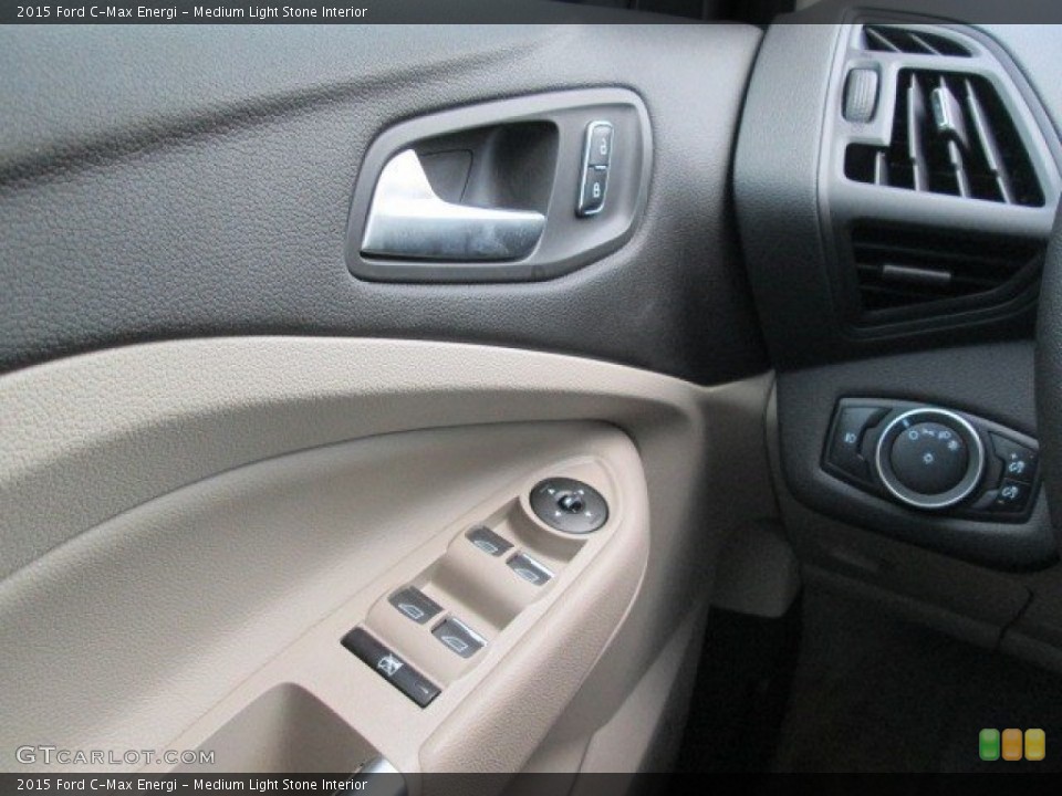 Medium Light Stone Interior Controls for the 2015 Ford C-Max Energi #102525401