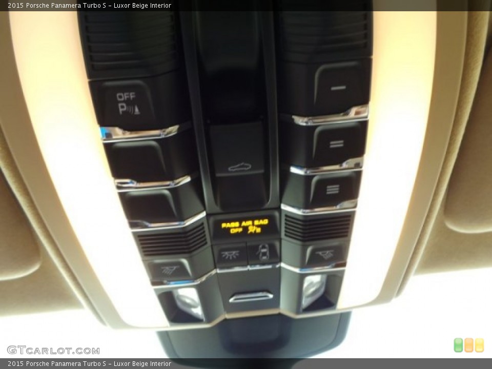 Luxor Beige Interior Controls for the 2015 Porsche Panamera Turbo S #102525677