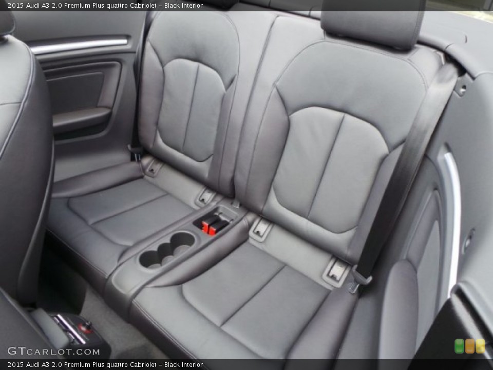 Black Interior Rear Seat for the 2015 Audi A3 2.0 Premium Plus quattro Cabriolet #102527441