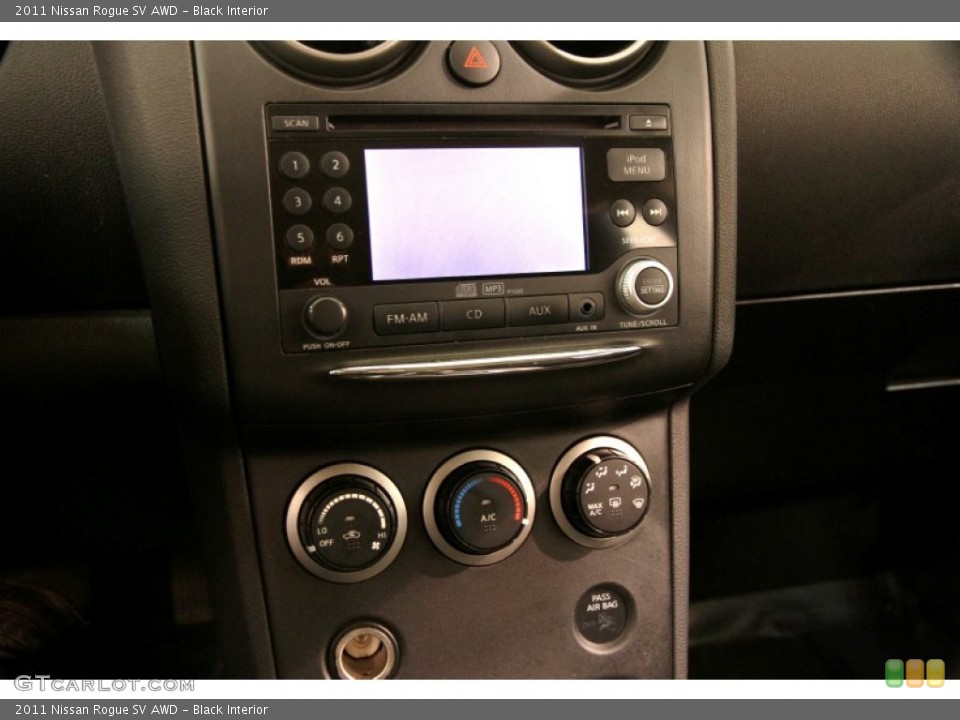 Black Interior Controls for the 2011 Nissan Rogue SV AWD #102530477