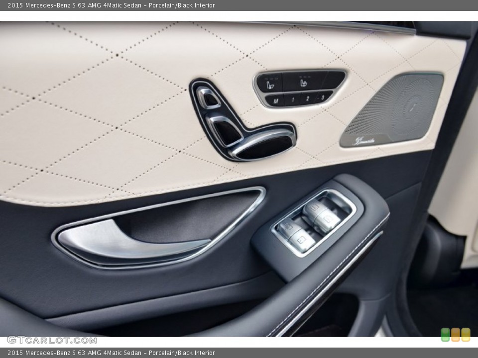Porcelain/Black Interior Controls for the 2015 Mercedes-Benz S 63 AMG 4Matic Sedan #102530696