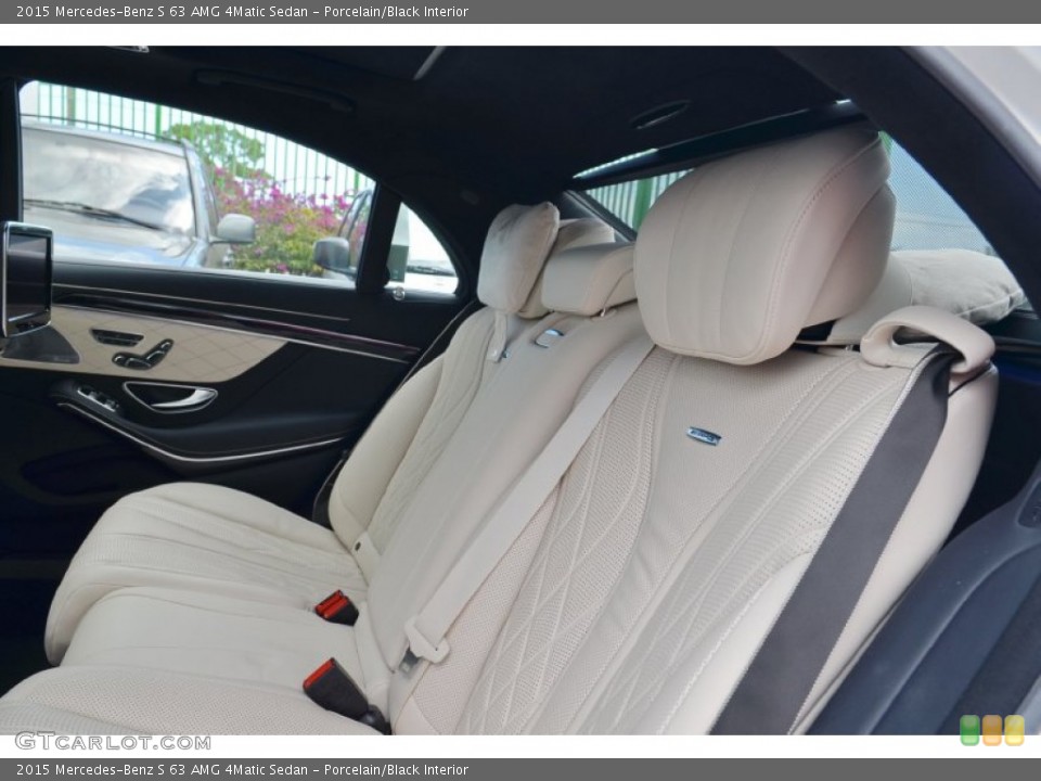 Porcelain/Black Interior Rear Seat for the 2015 Mercedes-Benz S 63 AMG 4Matic Sedan #102530777