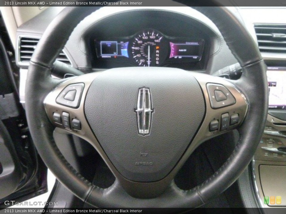 Limited Edition Bronze Metallic/Charcoal Black Interior Steering Wheel for the 2013 Lincoln MKX AWD #102537865