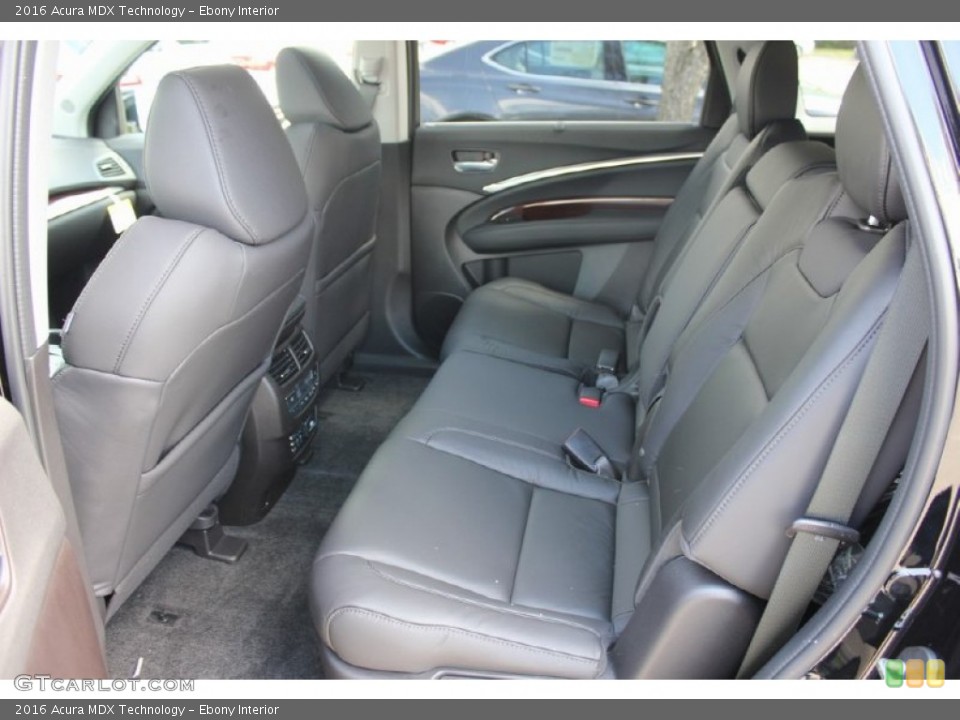 Ebony Interior Rear Seat for the 2016 Acura MDX Technology #102541181