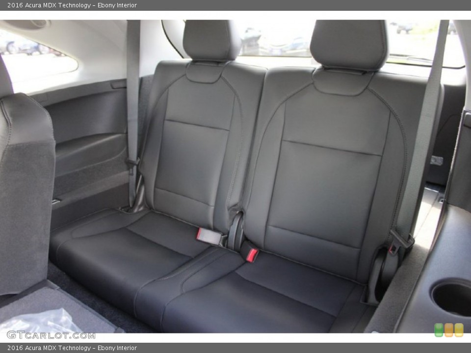 Ebony Interior Rear Seat for the 2016 Acura MDX Technology #102541223