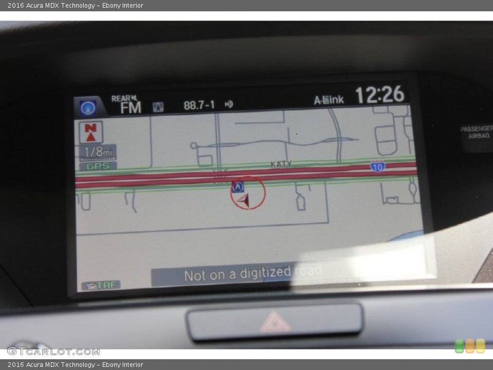 Ebony Interior Navigation for the 2016 Acura MDX Technology #102541502