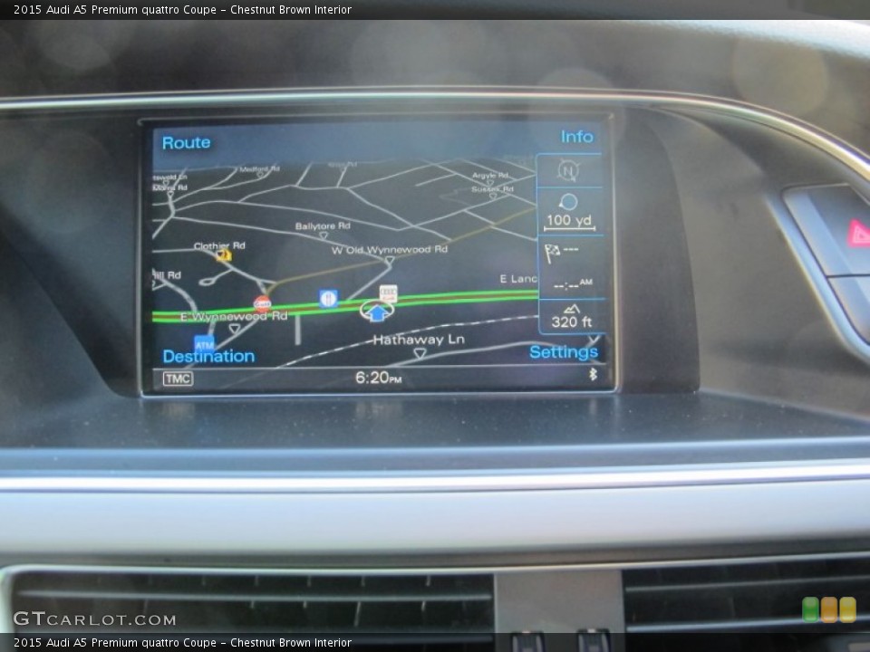Chestnut Brown Interior Navigation for the 2015 Audi A5 Premium quattro Coupe #102549218