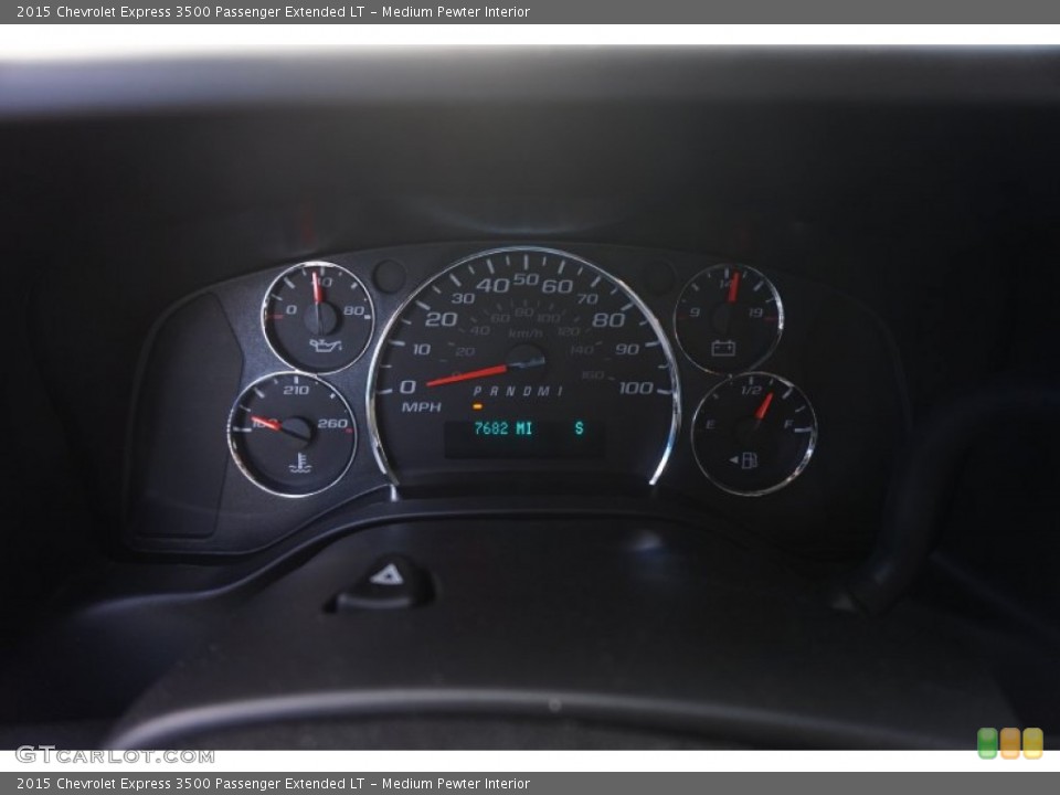Medium Pewter Interior Gauges for the 2015 Chevrolet Express 3500 Passenger Extended LT #102554428