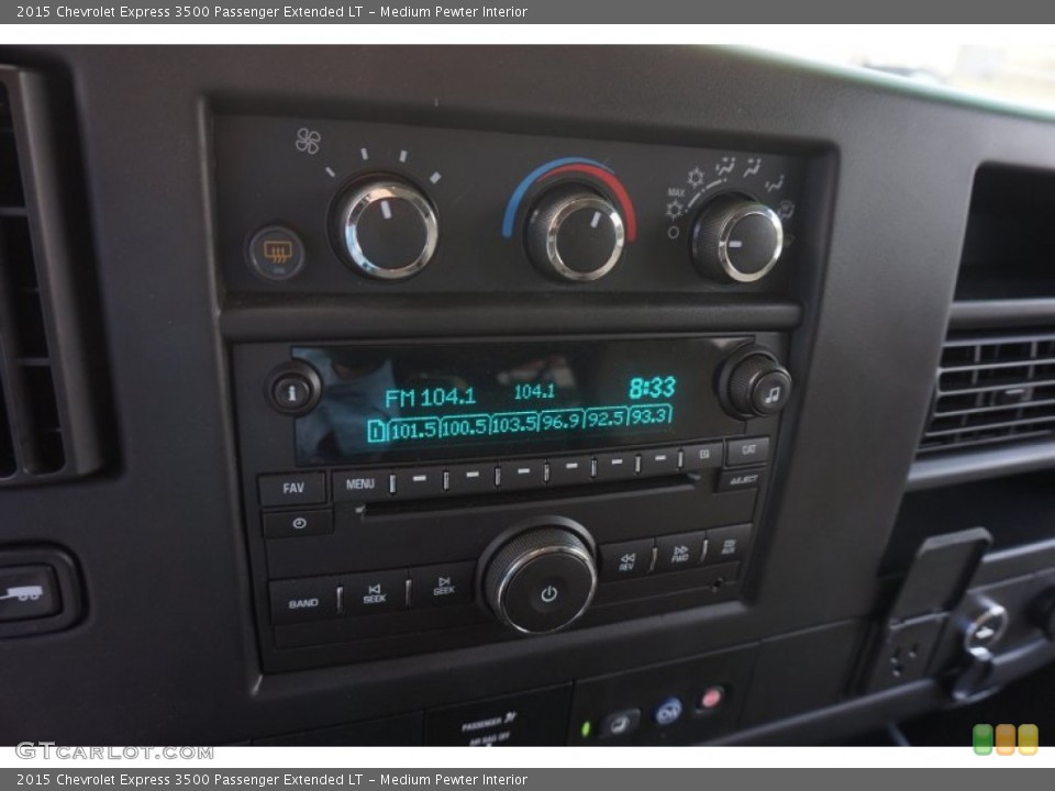 Medium Pewter Interior Controls for the 2015 Chevrolet Express 3500 Passenger Extended LT #102554467