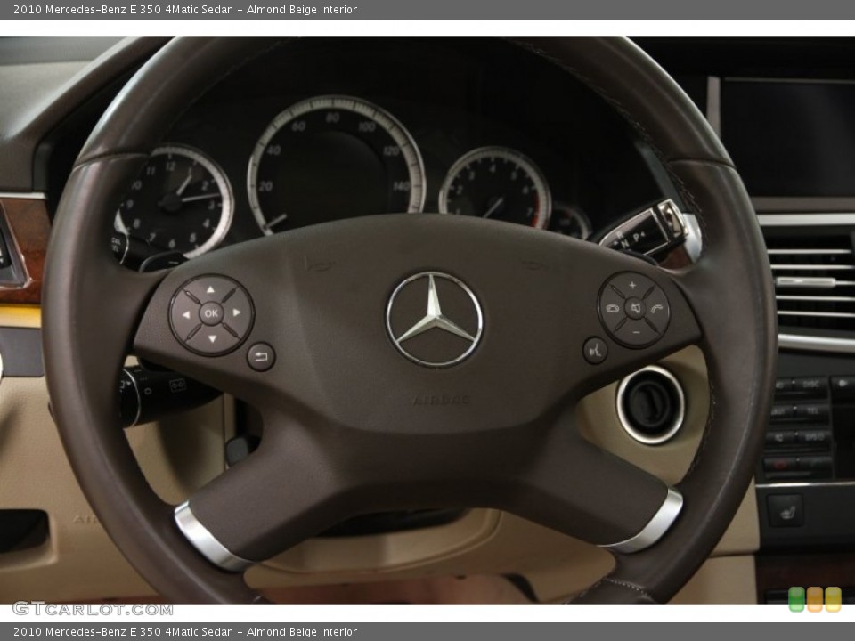 Almond Beige Interior Steering Wheel for the 2010 Mercedes-Benz E 350 4Matic Sedan #102556002