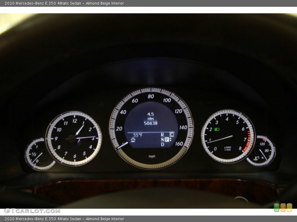 Almond Beige Interior Gauges for the 2010 Mercedes-Benz E 350 4Matic Sedan #102556033