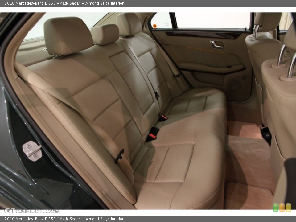 Almond Beige Interior Rear Seat for the 2010 Mercedes-Benz E 350 4Matic Sedan #102556231
