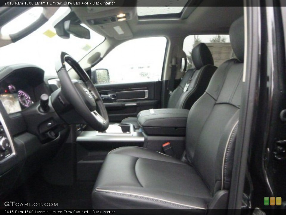 Black Interior Front Seat for the 2015 Ram 1500 Laramie Limited Crew Cab 4x4 #102558730
