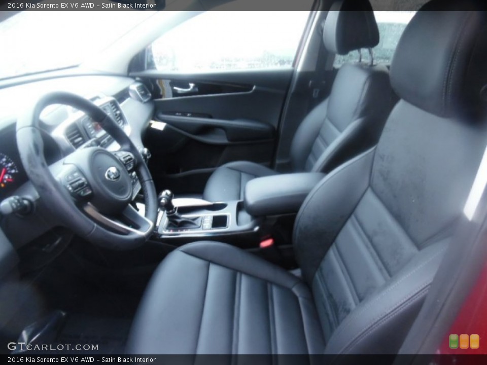 Satin Black Interior Front Seat for the 2016 Kia Sorento EX V6 AWD #102559690
