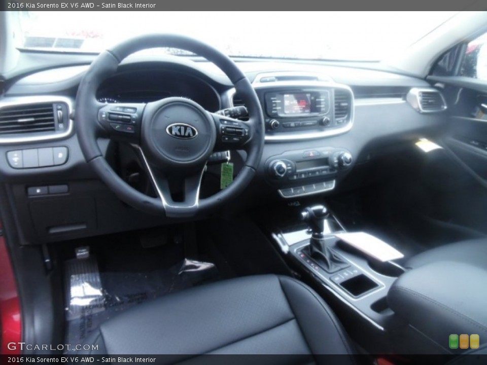 Satin Black Interior Prime Interior for the 2016 Kia Sorento EX V6 AWD #102559720