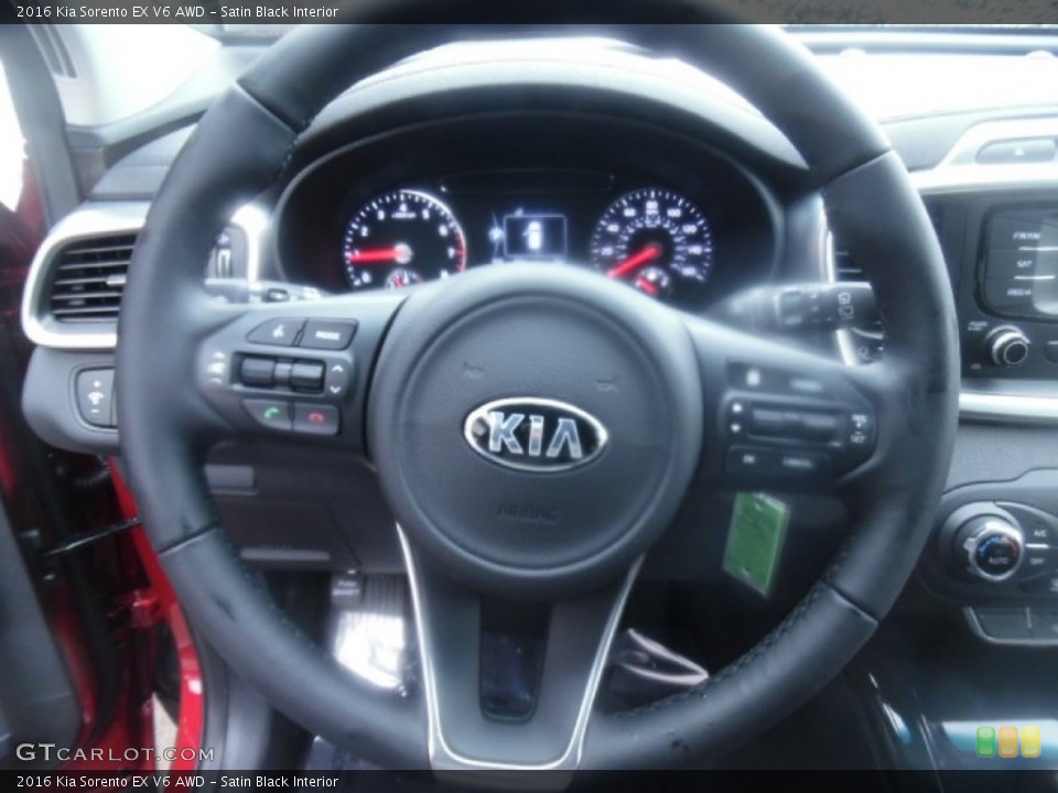 Satin Black Interior Steering Wheel for the 2016 Kia Sorento EX V6 AWD #102559798