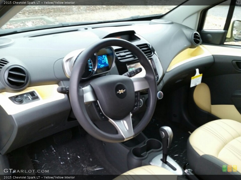 Yellow/Yellow Interior Prime Interior for the 2015 Chevrolet Spark LT #102563587