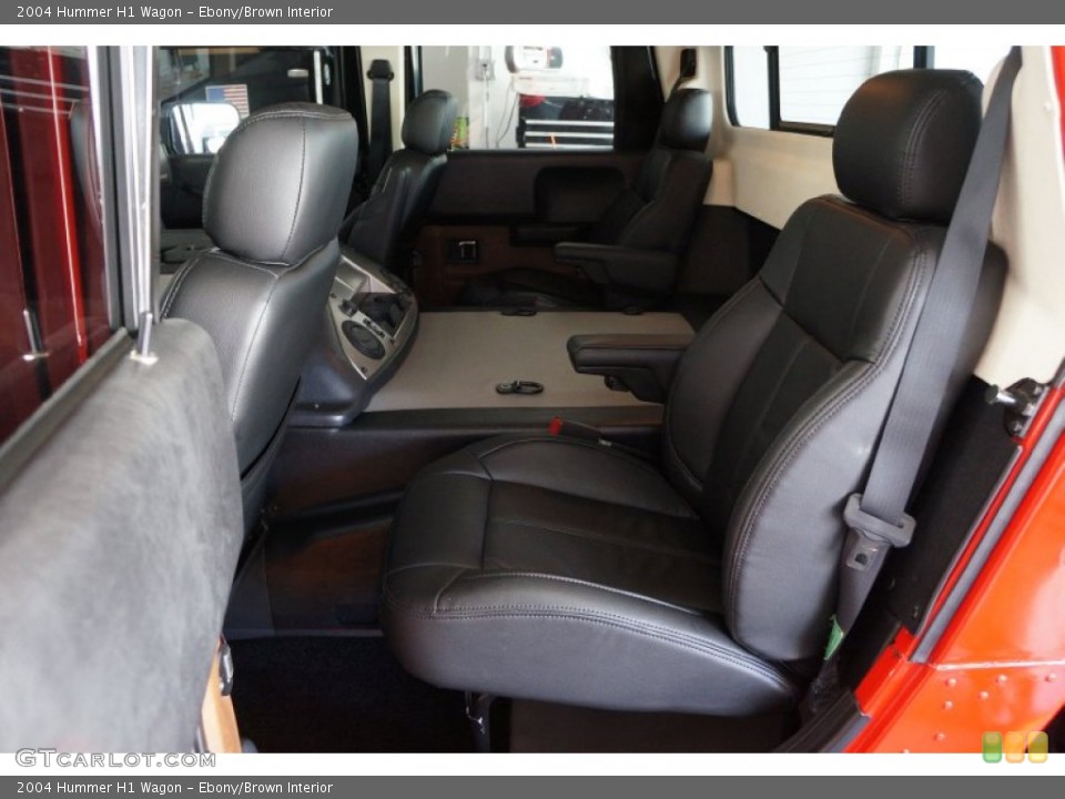 Ebony/Brown Interior Rear Seat for the 2004 Hummer H1 Wagon #102564853