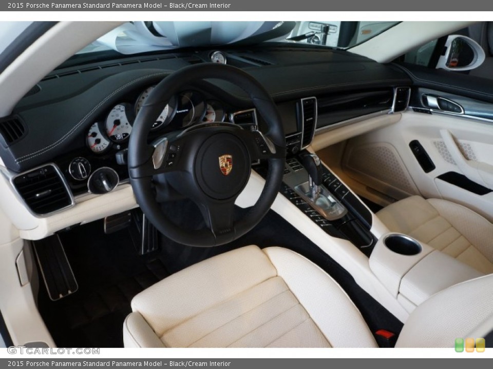 Black/Cream 2015 Porsche Panamera Interiors